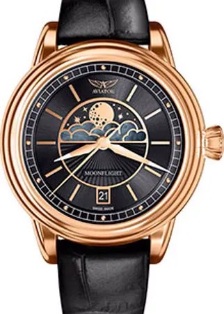 Швейцарские наручные  женские часы Aviator V.1.33.2.253.4. Коллекция Douglas MoonFlight