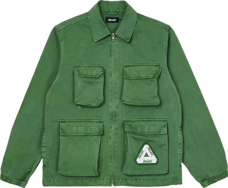 Куртка Palace Garment Dyed Jacket 'Olive', зеленый