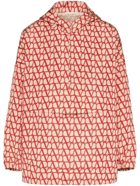Valentino Garavani куртка Toile Iconographe с капюшоном, нейтральный цвет