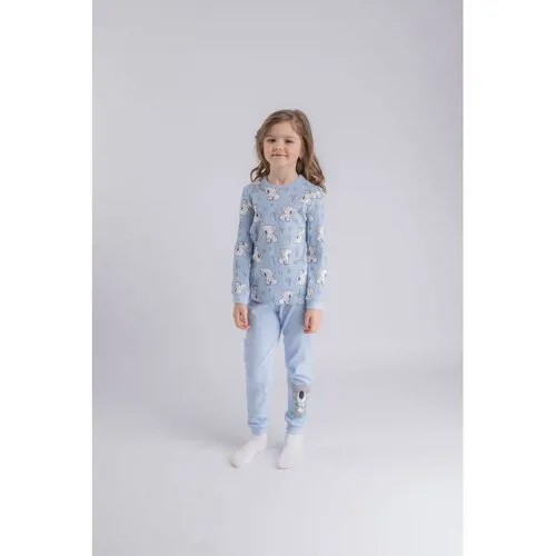 Пижама Свiтанак для девочек, брюки, размер 74.80-48, голубой