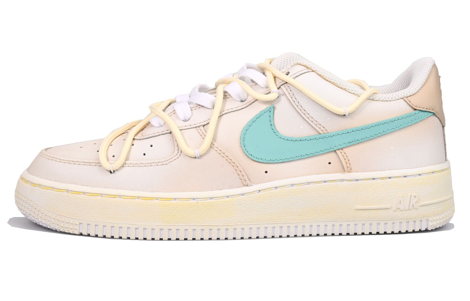 Кроссовки Nike Air Force 1 Skateboarding Shoes Women's Low-top Beige/green, зеленый