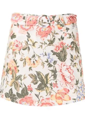 Faithfull the Brand юбка-шорты с поясом и цветочным принтом
