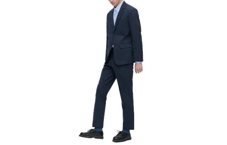 Костюм Брюки Мужские Темно-Синие Uniqlo, темно-синий