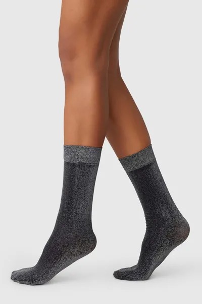 2 пары блестящих носков Ines 40 ден Swedish Stockings, черный