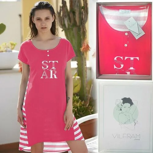 Сорочка  Vilfram, размер 42, малиновый