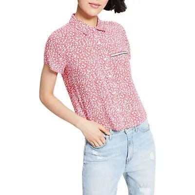 Женская красная рубашка на пуговицах с цветочным принтом Tommy Jeans S BHFO 3083