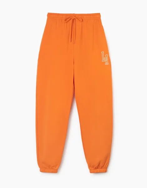 Спортивные брюки женские Gloria Jeans GAC021869 оранжевые 2XS/158