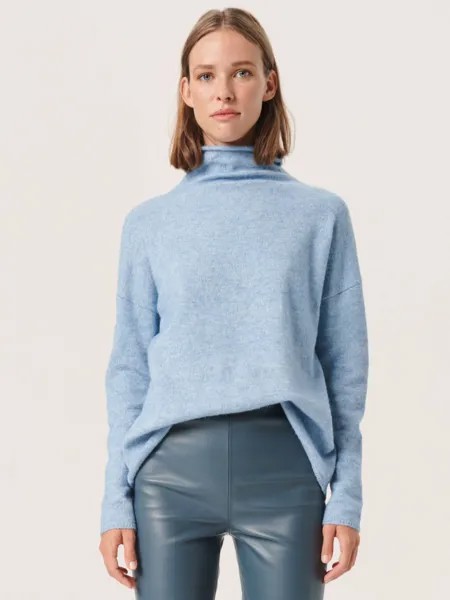 Джемпер из смесовой шерсти Miya Soaked In Luxury, выцветший джинсовый меланж