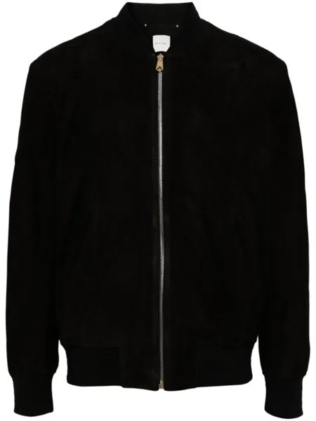 Бомбер из нубука Paul Smith, черный