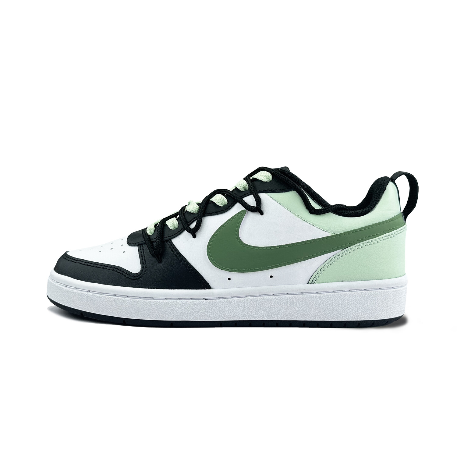 Кроссовки Nike Court Borough Skateboarding Shoes Women's Low-top Black/green, светло-зеленый