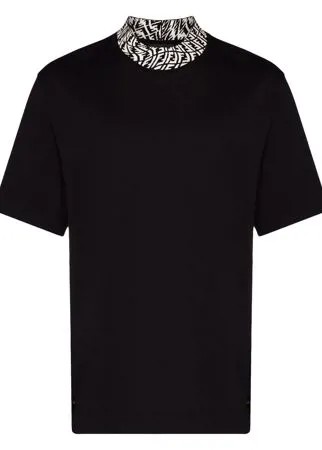 Fendi FF Vertigo contrast collar T-shirt