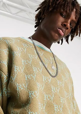 Джемпер в стиле унисекс с монограммой Reclaimed Vintage Inspired-Коричневый цвет