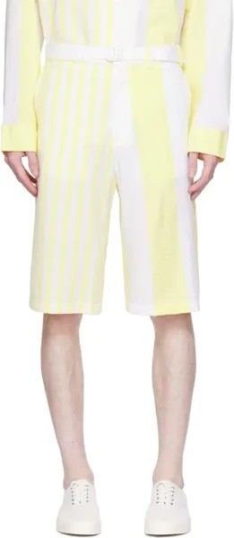 Бело-желтые шорты для бассейна Hotel Olympia Edition Maison Kitsune