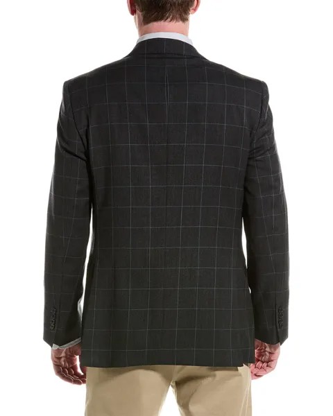 Классический пиджак из смесовой шерсти Brooks Brothers, серый