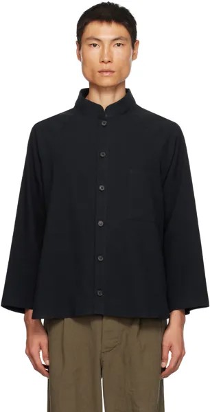Черная рубашка с рукавами реглан XENIA TELUNTS