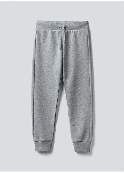 Серые меланжевые спортивные штаны Straight Leg для мальчика 3J68CF01P 501 Benetton, серый