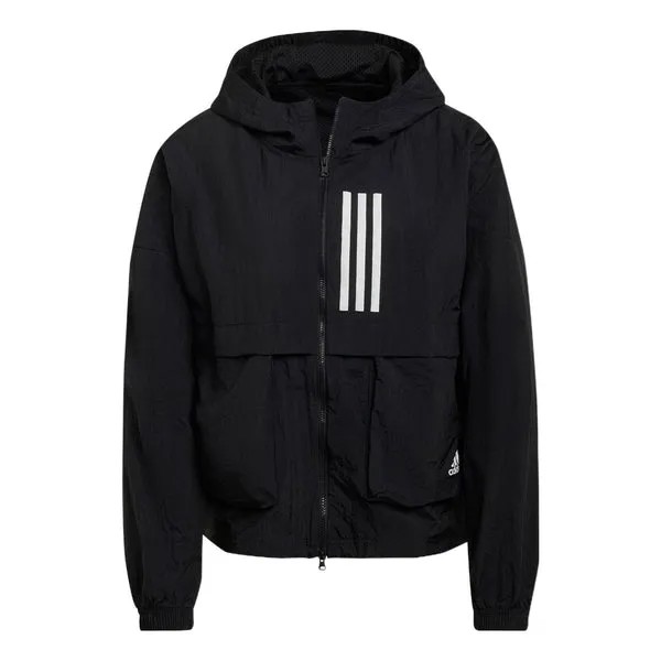 Куртка спортивная одежда ветровка Adidas, черный