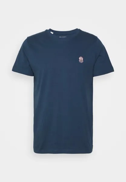 Базовая футболка WILDER NECK TEE CAMP Selected Homme, цвет insignia blue