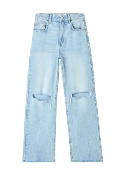 Джинсы-сигареты WIDE LEG Terranova, цвет Blu Denim Chiaro