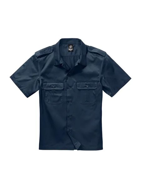 Комфортная рубашка на пуговицах Brandit, темно-синий