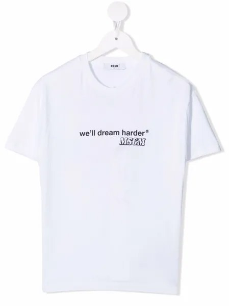 MSGM Kids футболка с надписью