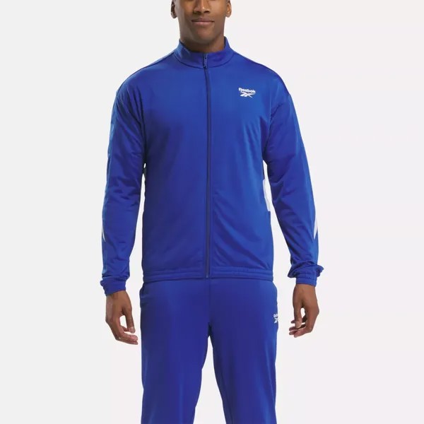 Вязаная спортивная куртка Reebok Identity Vector, цвет Boundless Blue