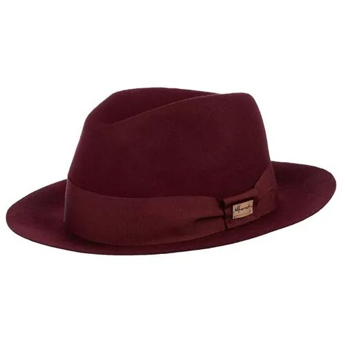Шляпа Herman, размер 58, бордовый