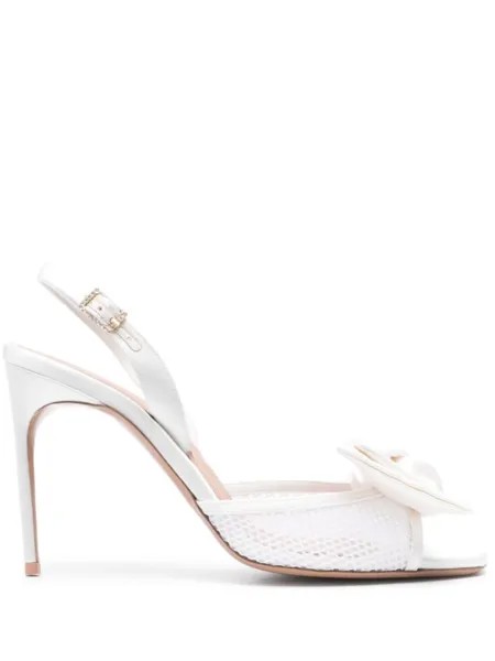 Malone Souliers босоножки Maera 90 с ремешком на пятке, белый