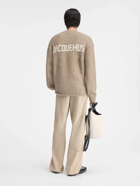 Фирменный джемпер Жакмюс Jacquemus, бежевый