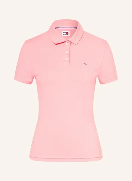 Рубашка-поло из джерси Tommy Jeans, розовый
