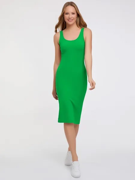 Платье женское oodji 14015007-2B зеленое XL