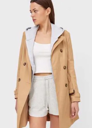 Stradivarius Базовый Тренч Бежевый M