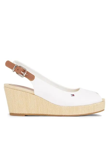 Эспадрильи Iconic Elba Sling Back Wedge Tommy Hilfiger, белый