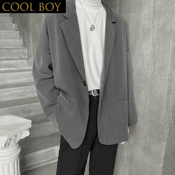 J GIRLS J блейзеры для девочек мужские весенние одинарные свободные карманы подходящие ко всему модные корейские Ретро Мужские костюмы шикарные топы в стиле Харадзюку
