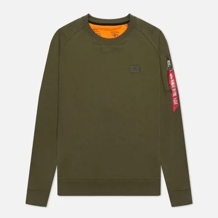 Мужская толстовка Alpha Industries X-Fit, цвет оливковый, размер XL