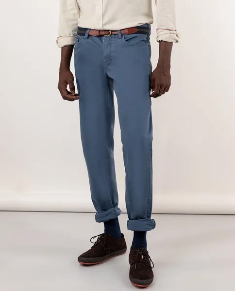 Обычные мужские брюки с пятью карманами синего цвета El Ganso, синий