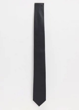 Однотонный атласный галстук Gianni Feraud-Черный