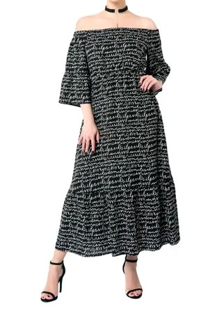 Платье-сарафан женское Hestollina OS-109-2 черное 44