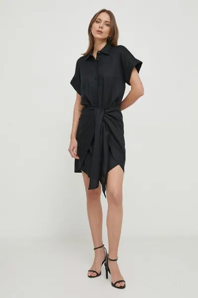 Льняное платье Lauren Ralph Lauren, черный