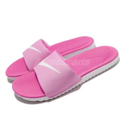 Сандалии без шнурков Nike Kawa Slide GS/PS Pink White Kids Youth Preschool Slip On 819352-602