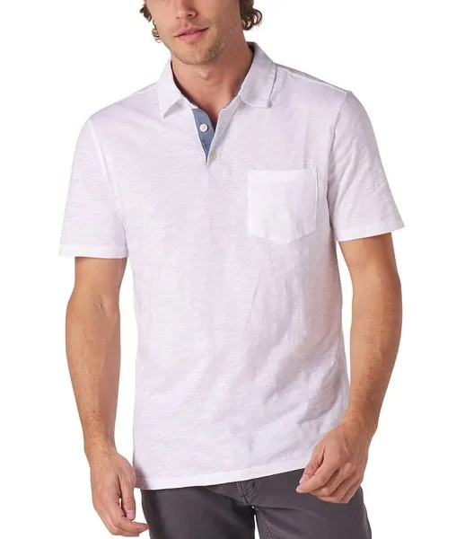 Рубашка поло с короткими рукавами The Normal Brand Vintage Slub, белый
