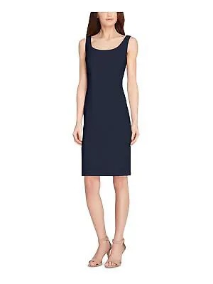 TAHARI Женское темно-синее вечернее платье-футляр без рукавов выше колена с подкладкой 14