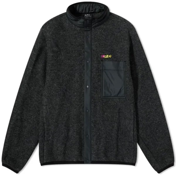 Кардиган A.P.C. Ewan Snap Fleece, серый