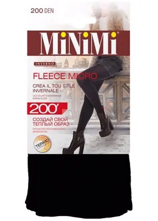 Колготки MiNiMi Fleece Micro, 200 den, размер 2-S, nero (черный)