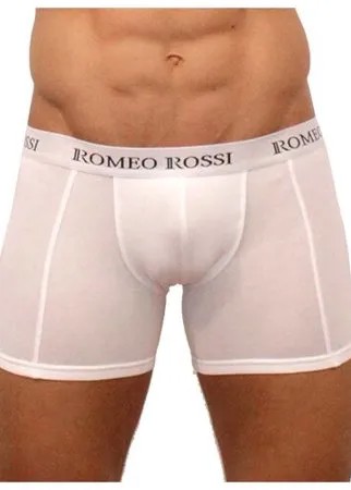 Romeo Rossi Трусы боксеры с классической посадкой с профилированным гульфиком, размер 2XL, белый