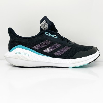 Adidas Girls EQ21 Run H01872 Черные кроссовки для бега Размер 4