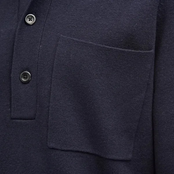 Norse Projects Поло из шерсти Kian Merino Cotton Milano, синий