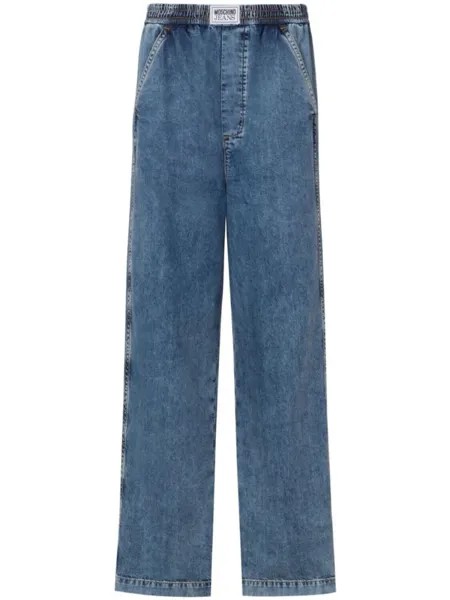 MOSCHINO JEANS джинсы широкого кроя с завышенной талией, синий