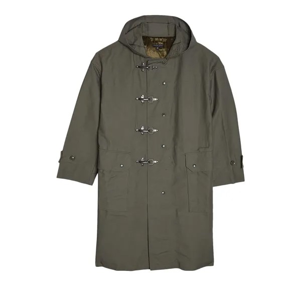 Engineered Garments Крупногабаритное пальто пожарного из хлопчатобумажной ткани оливкового цвета
