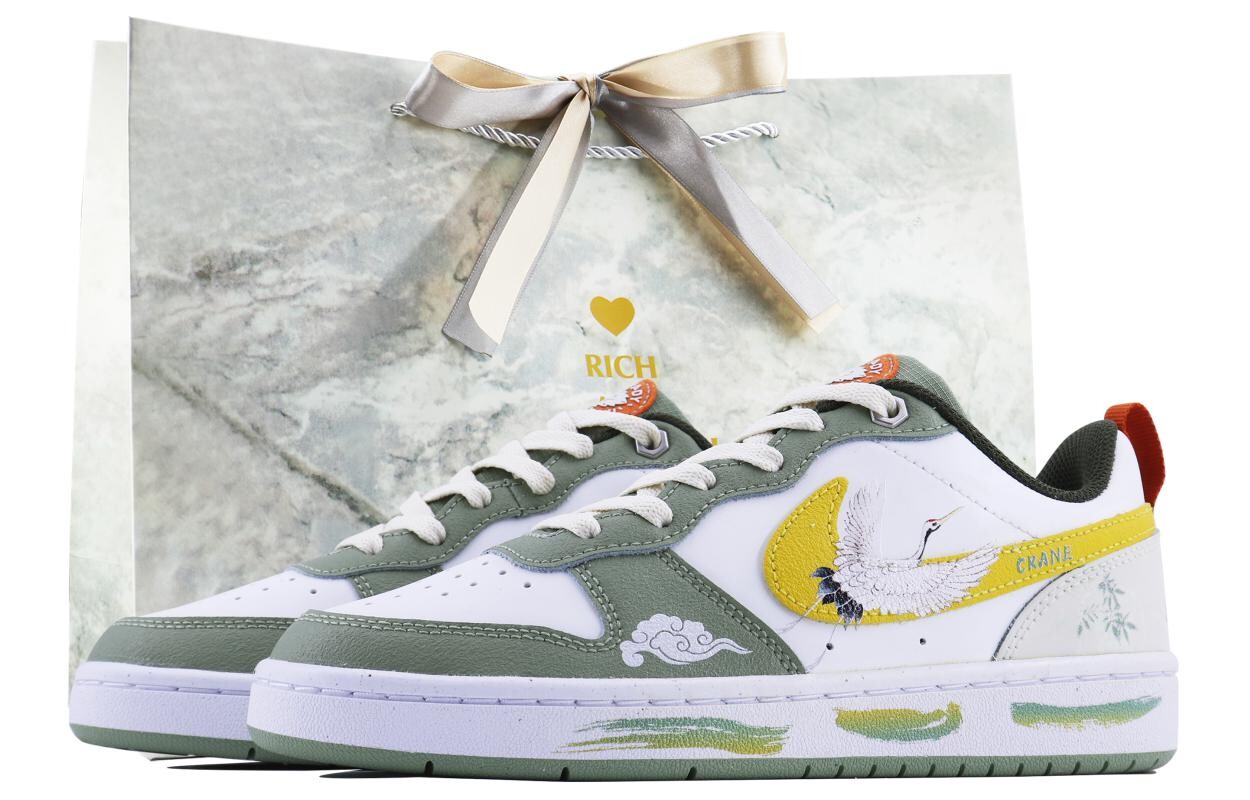 Кроссовки Nike Court Borough Skateboarding Shoes Unisex Low-top Yellow/green, зеленый